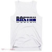 Protect And Serve In Boston Police Flag Pd Tank Top thumb 0