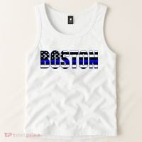 Protect And Serve In Boston Police Flag Pd Tank Top thumb 2