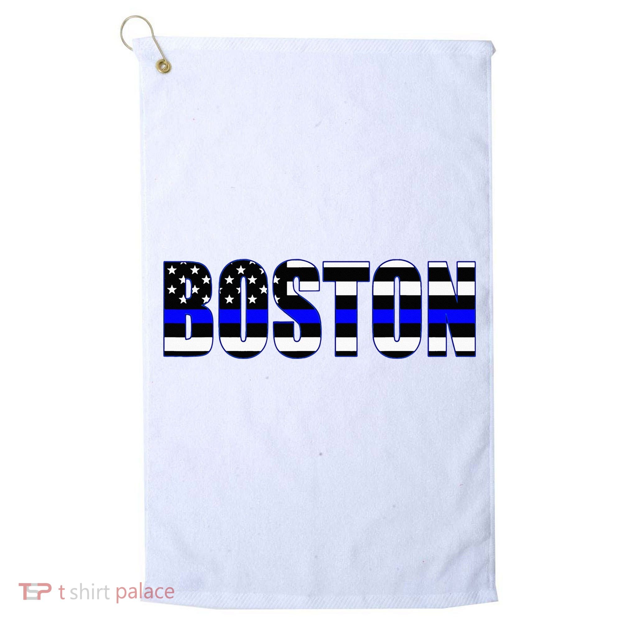 Protect And Serve In Boston Police Flag Pd Golf Towel