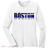Protect And Serve In Boston Police Flag Pd Women's Long Sleeve Shirt thumb 0