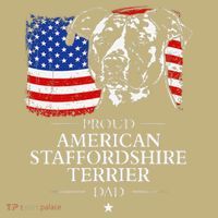 Proud American Staffordshire Terrier Dad American Flag Dog Long Sleeve Shirt thumb 2