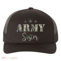 Proud Army Sister Camouflage Army Sister Yupoong Adult 5-Panel Trucker Hat thumb 0