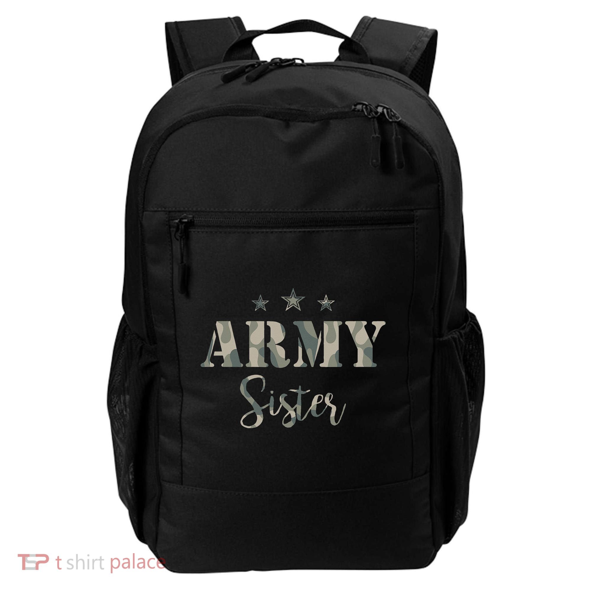 Proud Army Sister Camouflage Army Sister Backpack