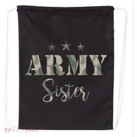 Proud Army Sister Camouflage Army Sister Drawstring Bag thumb 0