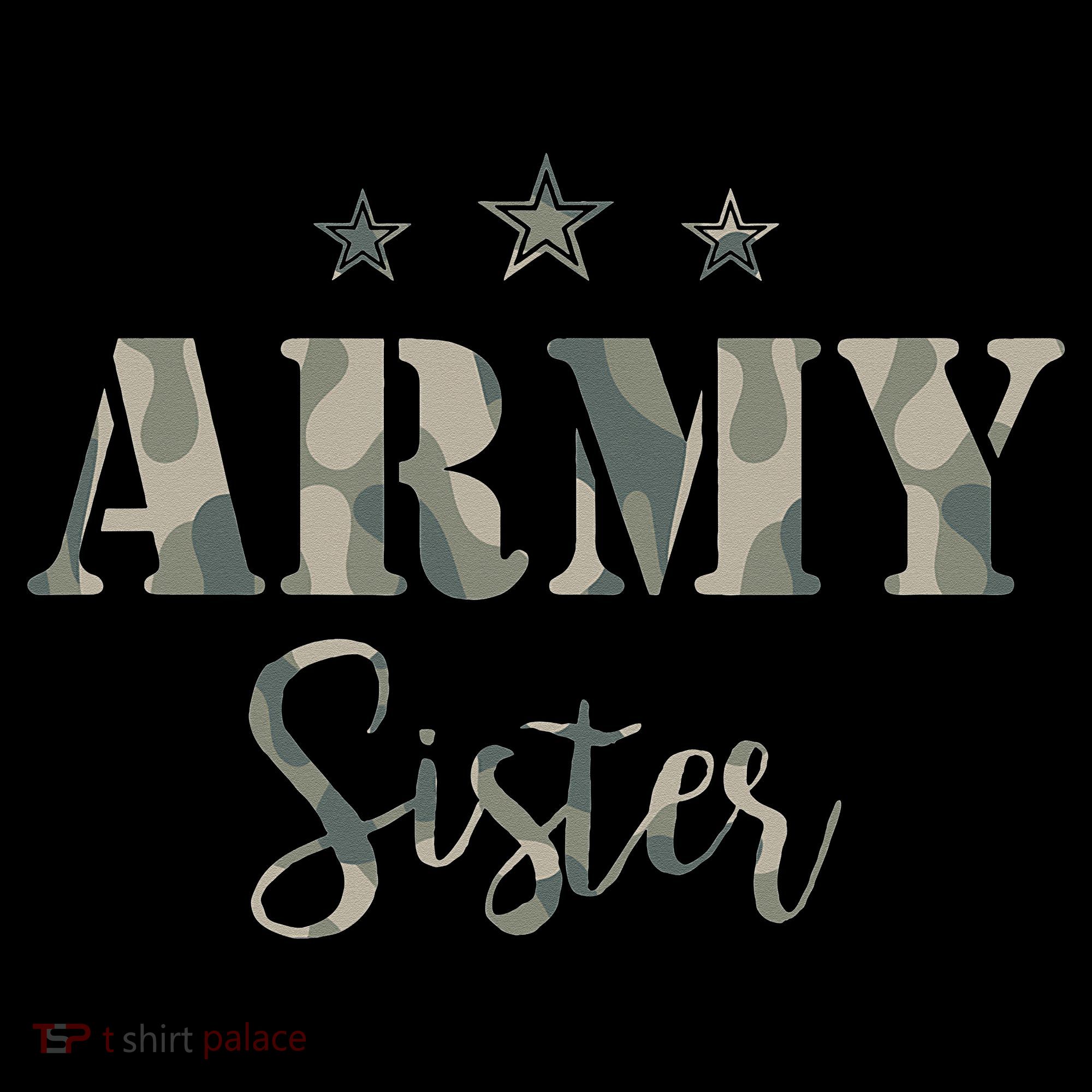 Proud Army Sister Camouflage Army Sister Women's Hoodie