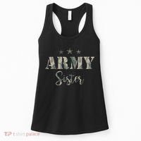 Proud Army Sister Camouflage Army Sister Women's Tank Top thumb 0