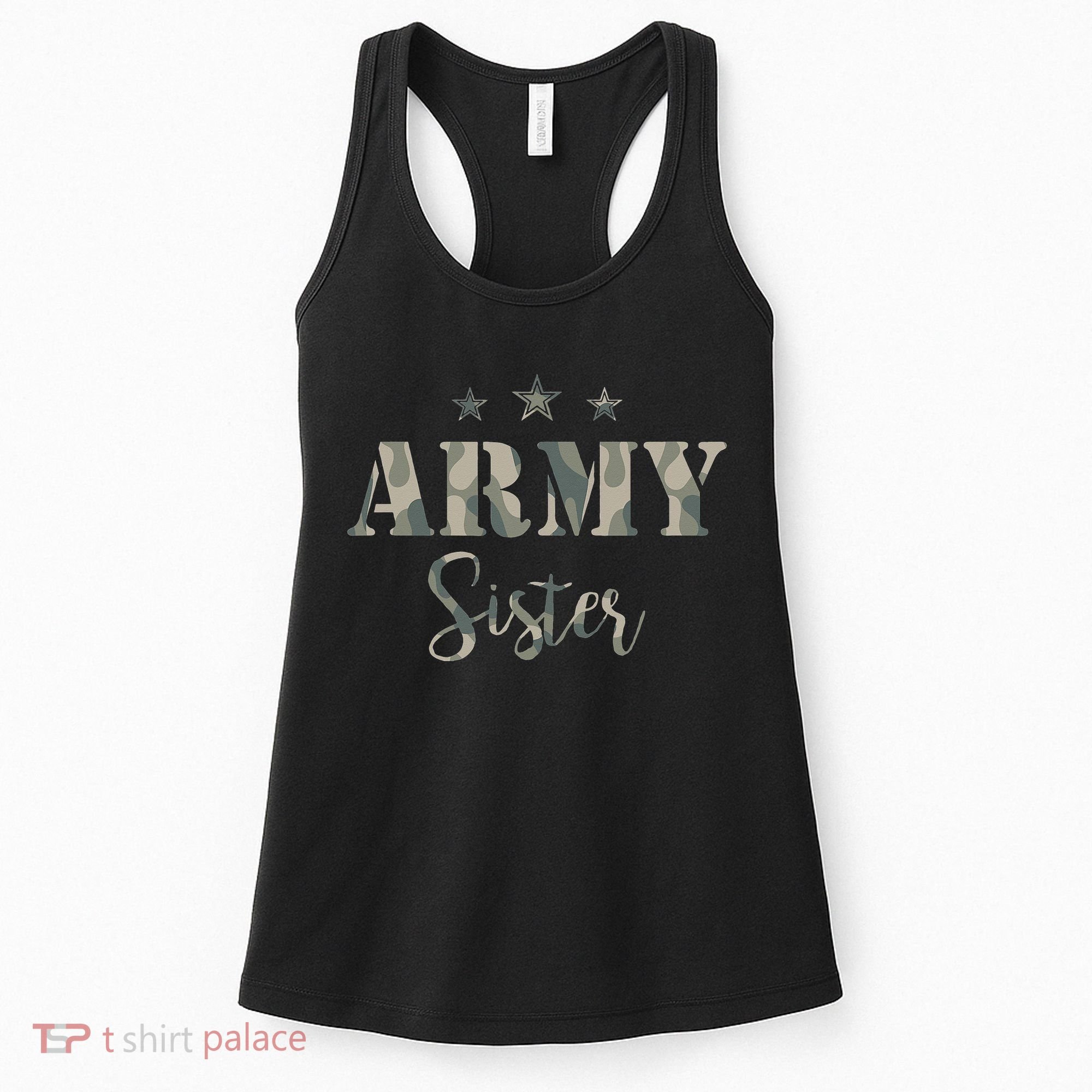 Proud Army Sister Camouflage Army Sister Women's Tank Top