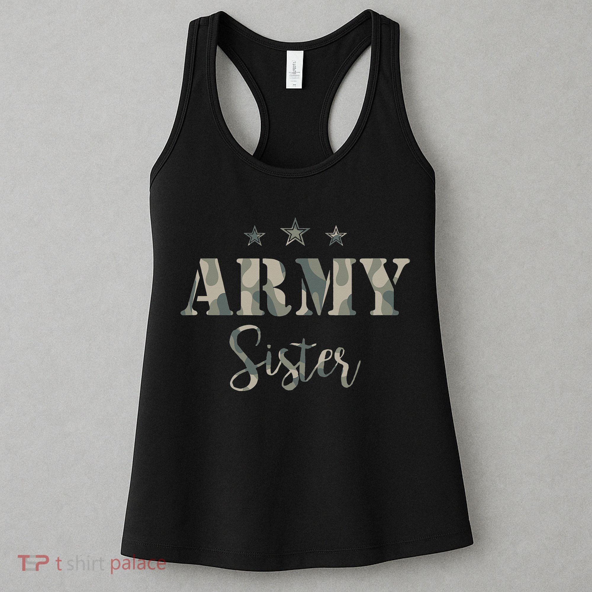 Proud Army Sister Camouflage Army Sister Women's Tank Top