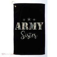 Proud Army Sister Camouflage Army Sister Golf Towel thumb 0
