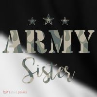 Proud Army Sister Camouflage Army Sister Toddler Fine Jersey T-Shirt thumb 2