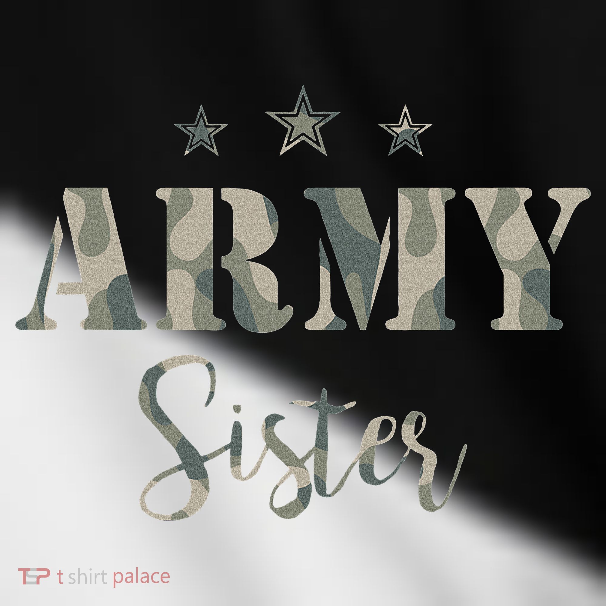 Proud Army Sister Camouflage Army Sister Toddler Fine Jersey T-Shirt
