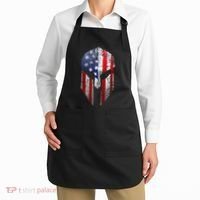 Patriotic American Spartan Warrior Usa Flag Helmet Apron thumb 2
