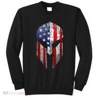 Patriotic American Spartan Warrior Usa Flag Helmet Sweatshirt thumb 0