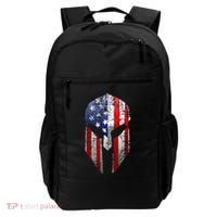Patriotic American Spartan Warrior Usa Flag Helmet Backpack thumb 0