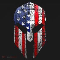 Patriotic American Spartan Warrior Usa Flag Helmet Women's Hoodie thumb 2