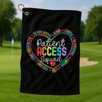 Patient Access Squad Specialist Rainbow Appreciation Golf Towel thumb 1