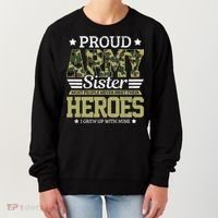 Proud Army Sister Military Soldier Brother Pride Gift Women's Sweatshirt thumb 0