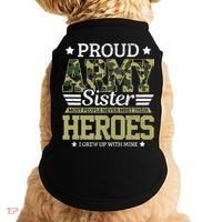 Proud Army Sister Military Soldier Brother Pride Gift Doggie Tank thumb 0