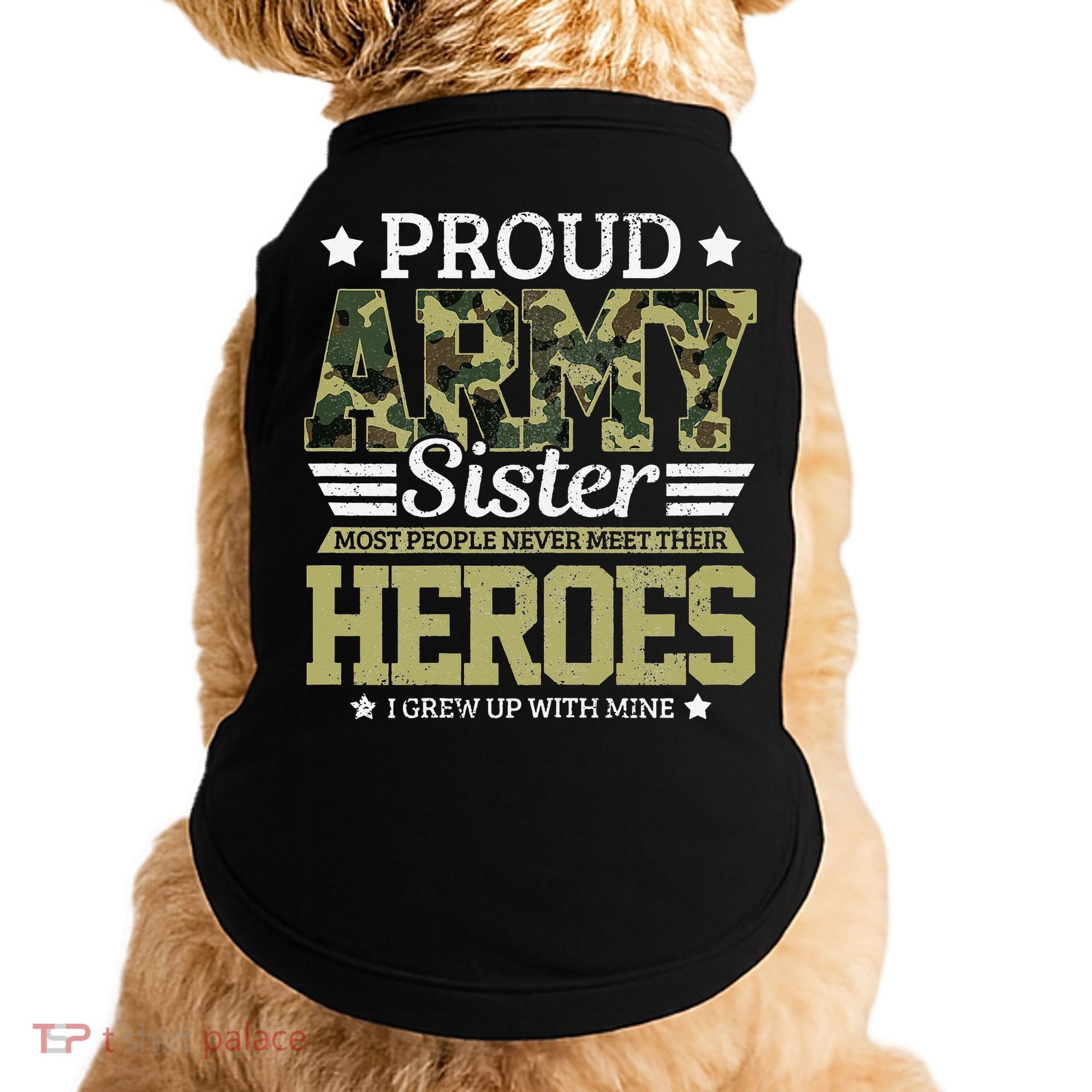 Proud Army Sister Military Soldier Brother Pride Gift Doggie Tank