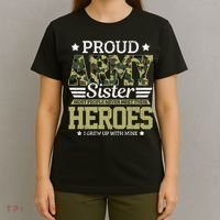 Proud Army Sister Military Soldier Brother Pride Gift T-Shirt thumb 4