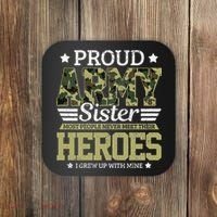 Proud Army Sister Military Soldier Brother Pride Gift Coaster thumb 0