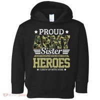 Proud Army Sister Military Soldier Brother Pride Gift Toddler Hoodie thumb 0