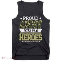 Proud Army Sister Military Soldier Brother Pride Gift Tank Top thumb 0