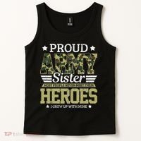 Proud Army Sister Military Soldier Brother Pride Gift Tank Top thumb 2