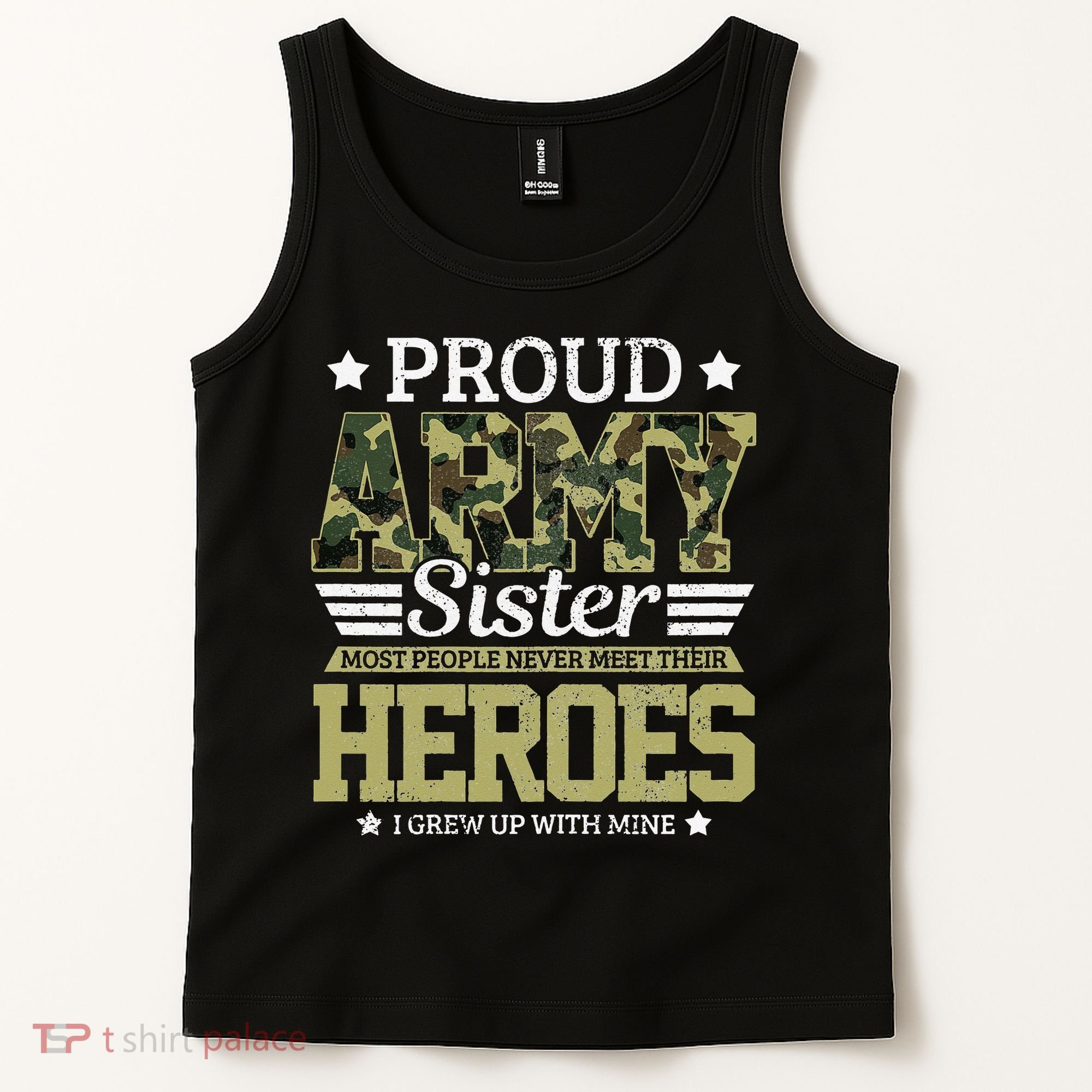 Proud Army Sister Military Soldier Brother Pride Gift Tank Top