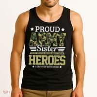 Proud Army Sister Military Soldier Brother Pride Gift Tank Top thumb 3