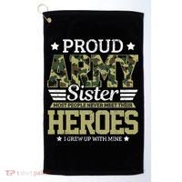 Proud Army Sister Military Soldier Brother Pride Gift Golf Towel thumb 0