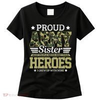 Proud Army Sister Military Soldier Brother Pride Gift Women's T-Shirt thumb 0