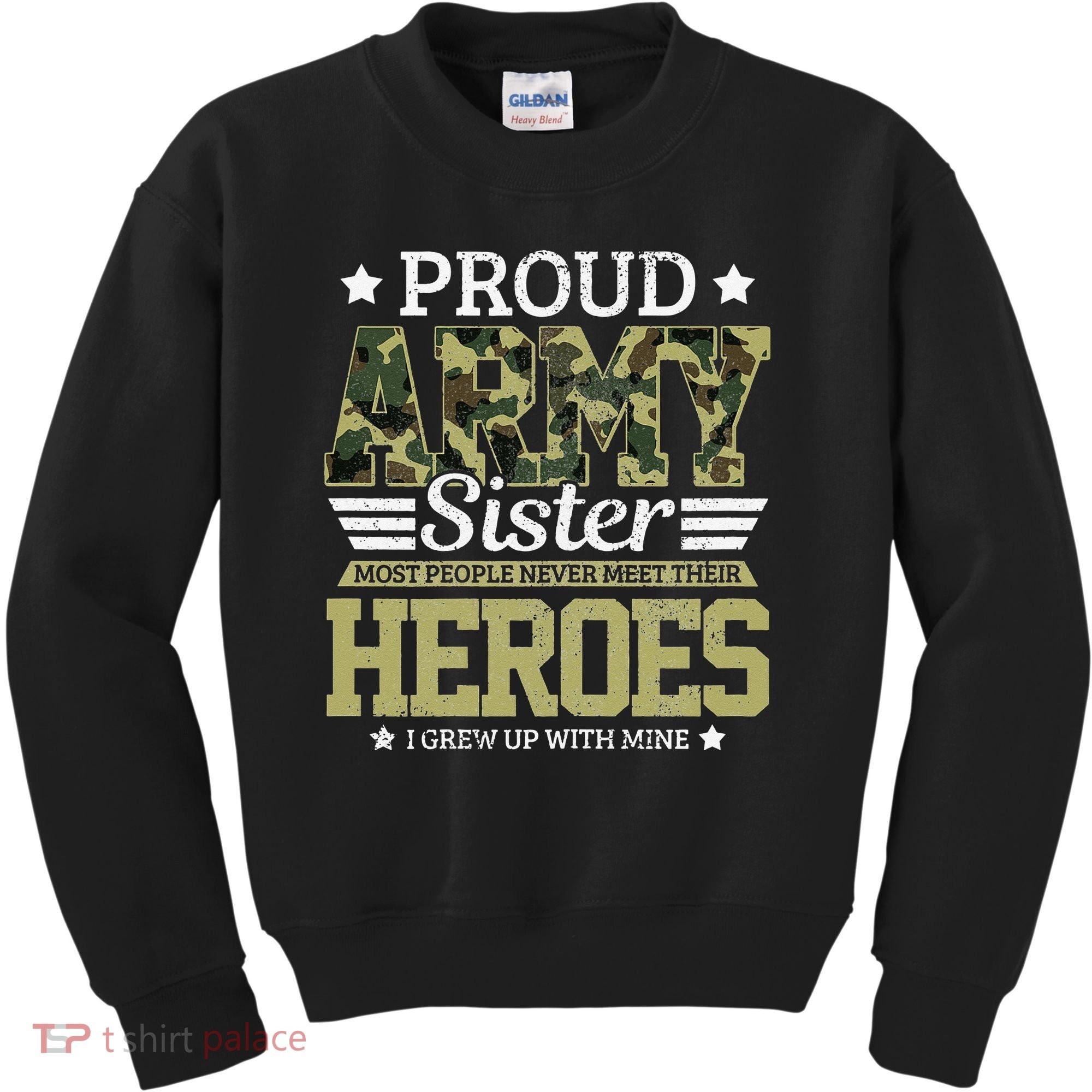 Proud Army Sister Military Soldier Brother Pride Gift Kids Sweatshirt