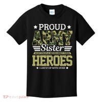 Proud Army Sister Military Soldier Brother Pride Gift Kids T-Shirt thumb 0