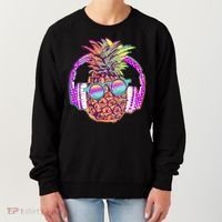 Pop Art Summer Time Headphones Pineapple Women's Sweatshirt thumb 0