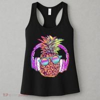 Pop Art Summer Time Headphones Pineapple Women's Tank Top thumb 3