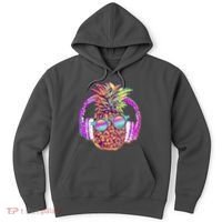 Pop Art Summer Time Headphones Pineapple Hoodie thumb 0