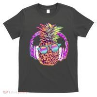 Pop Art Summer Time Headphones Pineapple T-Shirt thumb 0