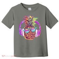 Pop Art Summer Time Headphones Pineapple Toddler T-Shirt thumb 0