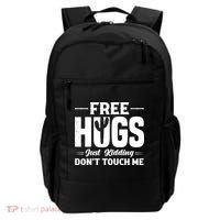 Pro Anti Social Free Hugs Just Kidding Dont Touch Me Backpack thumb 0