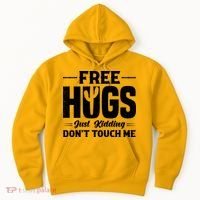 Pro Anti Social Free Hugs Just Kidding Dont Touch Me Hoodie thumb 0
