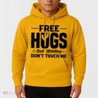 Pro Anti Social Free Hugs Just Kidding Dont Touch Me Hoodie thumb 2