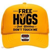 Pro Anti Social Free Hugs Just Kidding Dont Touch Me Hat thumb 0