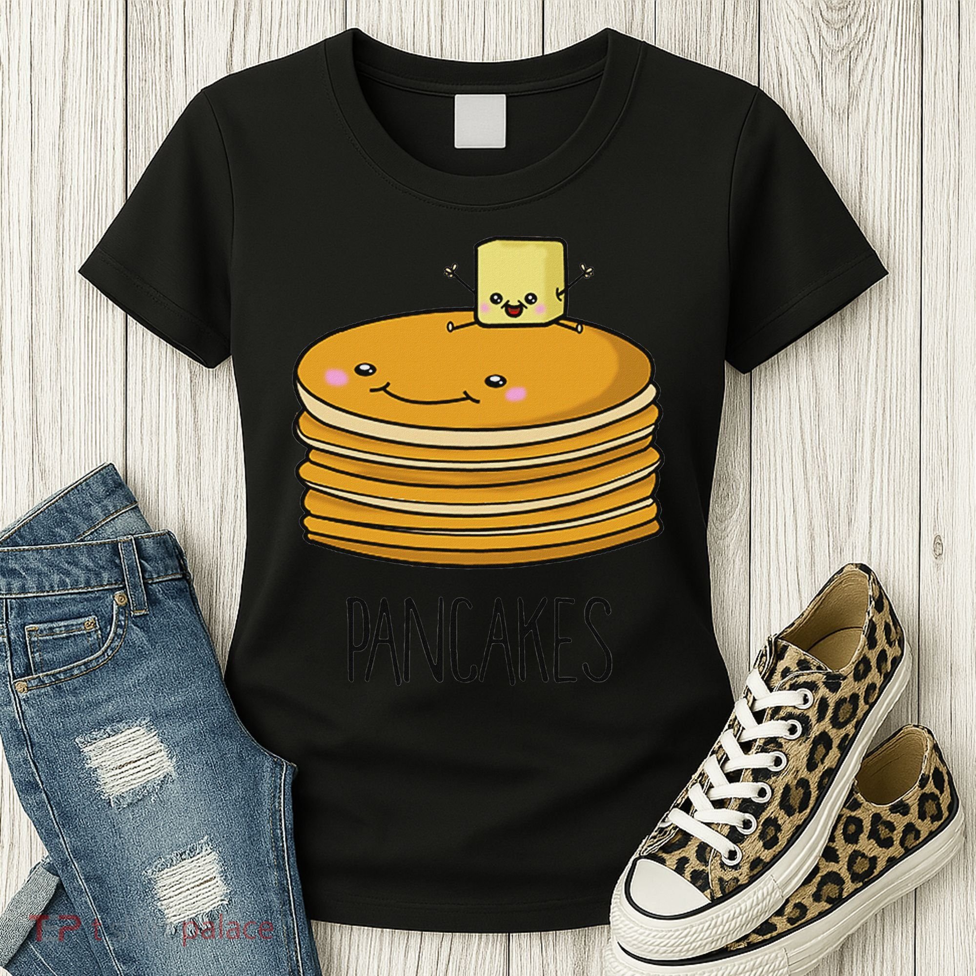 Pancakes And Syrup Cute Kawaii Cute Bff S Women's T-Shirt