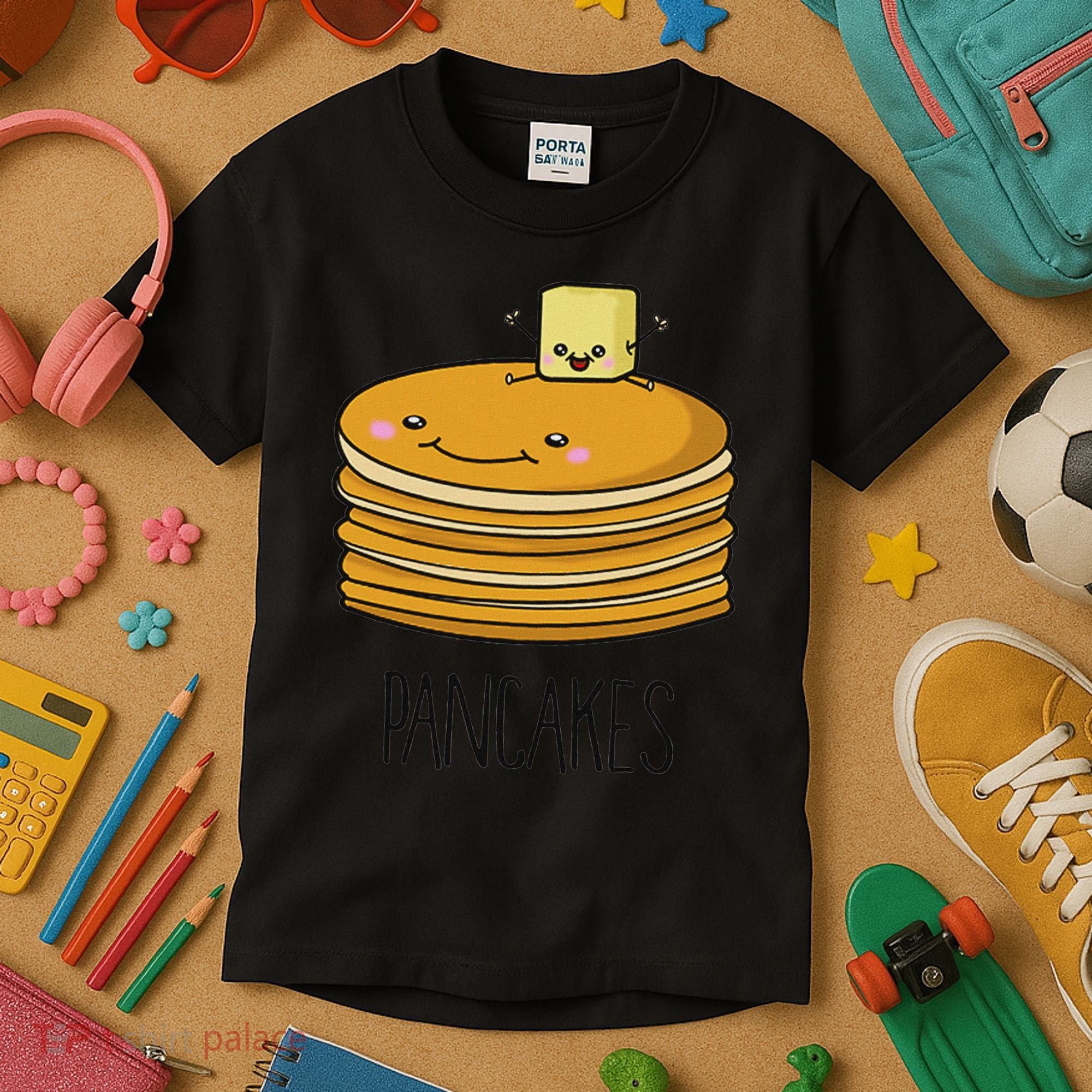 Pancakes And Syrup Cute Kawaii Cute Bff S Kids T-Shirt
