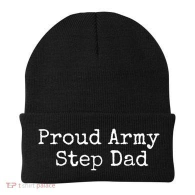 Proud Army Step Dad Gift Beanie