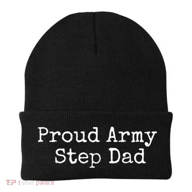 Proud Army Step Dad Gift Beanie