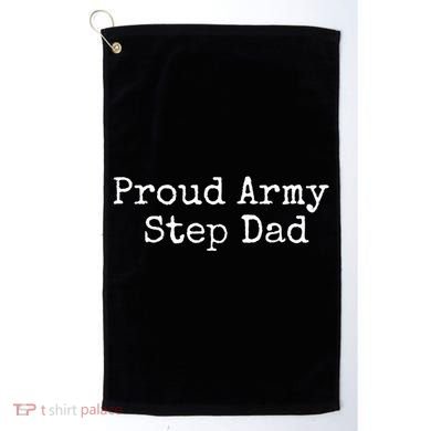Proud Army Step Dad Gift Golf Towel