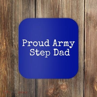 Proud Army Step Dad Gift Coaster