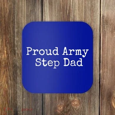 Proud Army Step Dad Gift Coaster